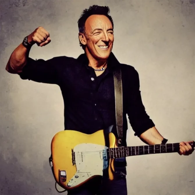Bruce-Springsteen in the style of Whistler     9